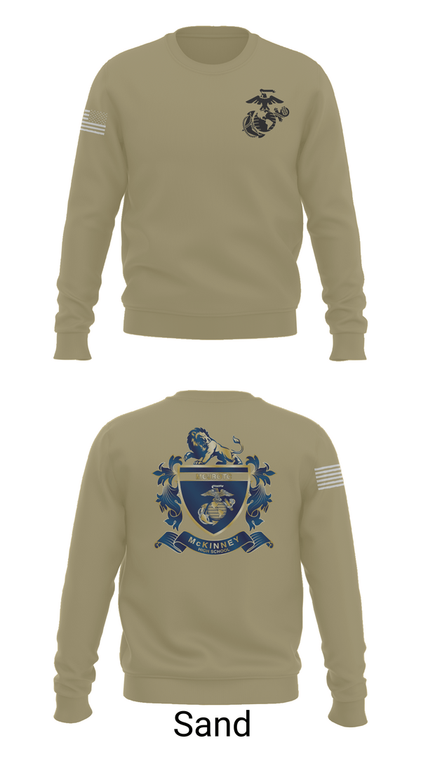 Crew Neck Sweatshirt, MHS MCJROTC, Marines, Teamtime, Team time, sublimation, custom sports apparel, team uniforms, spirit wear, spiritwear, sports uniforms, custom shirts, team store, custom team store, fundraiser sports, apparel fundraiser