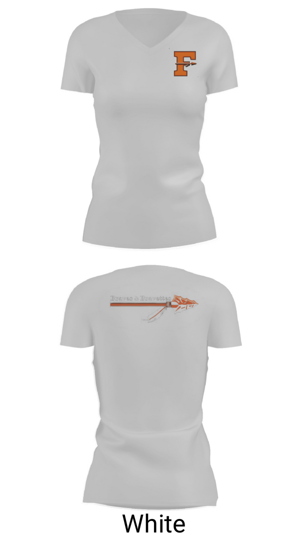 Womens Short Sleeve Vneck Shirt, Flathead High School Cheer, Cheer, Teamtime, Team time, sublimation, custom sports apparel, team uniforms, spirit wear, spiritwear, sports uniforms, custom shirts, team store, custom team store, fundraiser sports, apparel fundraiser