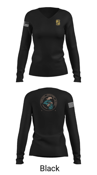 Womens Long Sleeve Vneck Shirt, Chanticleer company, Army, Teamtime, Team time, sublimation, custom sports apparel, team uniforms, spirit wear, spiritwear, sports uniforms, custom shirts, team store, custom team store, fundraiser sports, apparel fundraiser