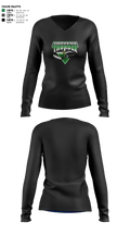 Chippewa Youth Hockey 90833189 Women's Long Sleeve V-neck Shirt -1 10