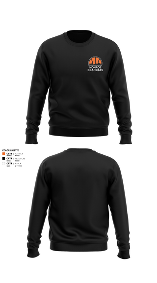 Crew Neck Sweatshirt, Monroe High School Basketball, Women's Basketball, Teamtime, Team time, sublimation, custom sports apparel, team uniforms, spirit wear, spiritwear, sports uniforms, custom shirts, team store, custom team store, fundraiser sports, apparel fundraiser