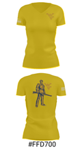 West Virginia University Track 13557835 Women's Short Sleeve V-neck Shirt - 21