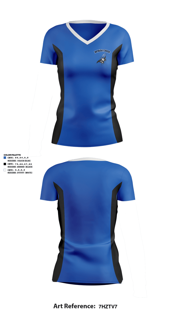 Womens Short Sleeve Vneck Shirt, Nevada High School Cheer, Cheer, Teamtime, Team time, sublimation, custom sports apparel, team uniforms, spirit wear, spiritwear, sports uniforms, custom shirts, team store, custom team store, fundraiser sports, apparel fundraiser