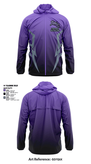 Windbreaker, Panther, Wrestling, Teamtime, Team time, sublimation, custom sports apparel, team uniforms, spirit wear, spiritwear, sports uniforms, custom shirts, team store, custom team store, fundraiser sports, apparel fundraiser