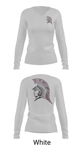 Women's Long Sleeve Vneck Shirt, Southeast of Saline Trojans, Cross Country, Teamtime, Team time, sublimation, custom sports apparel, team uniforms, spirit wear, spiritwear, sports uniforms, custom shirts, team store, custom team store, fundraiser sports, apparel fundraiser
