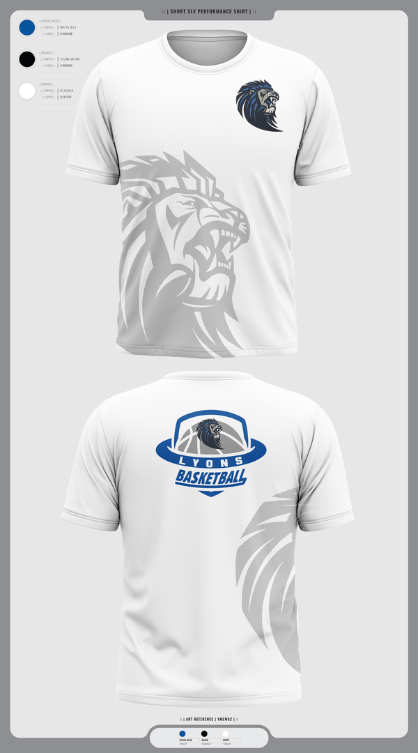 Short Sleeve Performance Shirt, Lyons Middle School Basketball, Men's Basketball, Teamtime, Team time, sublimation, custom sports apparel, team uniforms, spirit wear, spiritwear, sports uniforms, custom shirts, team store, custom team store, fundraiser sports, apparel fundraiser