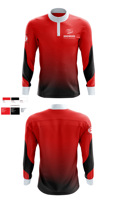 Quarter Zip Jacket, Ringwood High School Band, Spirit Store, Teamtime, Team time, sublimation, custom sports apparel, team uniforms, spirit wear, spiritwear, sports uniforms, custom shirts, team store, custom team store, fundraiser sports, apparel fundraiser