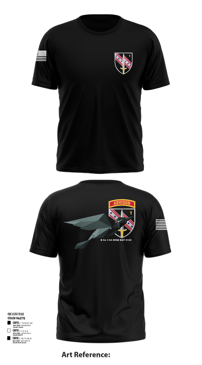 B Co 1-54 SFAB MAT 6122 Short Sleeve Performance Shirt - 121
