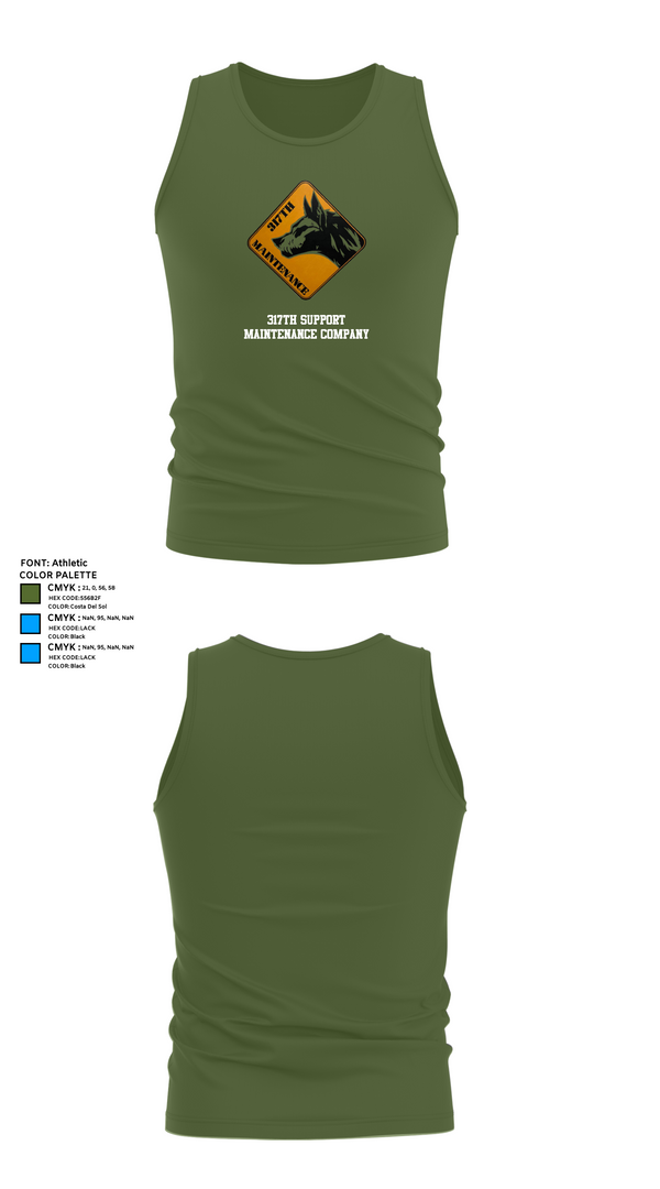 Tank Top, 317th support maintenance company, Army, Teamtime, Team time, sublimation, custom sports apparel, team uniforms, spirit wear, spiritwear, sports uniforms, custom shirts, team store, custom team store, fundraiser sports, apparel fundraiser