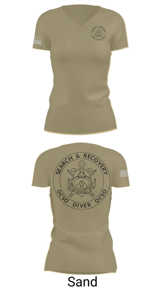 Womens Short Sleeve Vneck Shirt, Underwater Search & Recovery Team, Police, Teamtime, Team time, sublimation, custom sports apparel, team uniforms, spirit wear, spiritwear, sports uniforms, custom shirts, team store, custom team store, fundraiser sports, apparel fundraiser