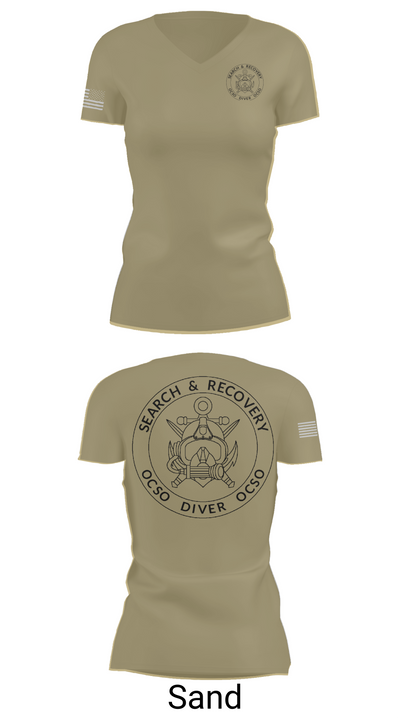Underwater Search & Recovery Team 25630858 Women's Short Sleeve V-neck Shirt - 84