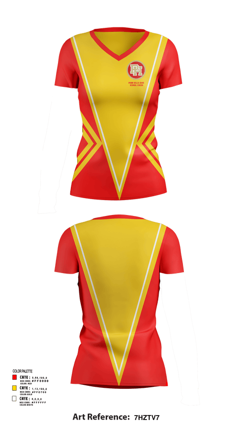 Womens Short Sleeve Vneck Shirt, Penn Hills High School Cheer, Cheer, Teamtime, Team time, sublimation, custom sports apparel, team uniforms, spirit wear, spiritwear, sports uniforms, custom shirts, team store, custom team store, fundraiser sports, apparel fundraiser