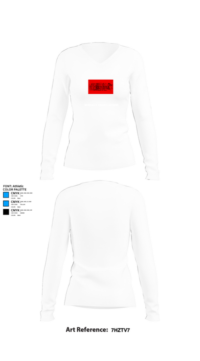 MENTALLY FRAGILE DESIGNZ 82373219 Women's Long Sleeve V-neck Shirt - 15