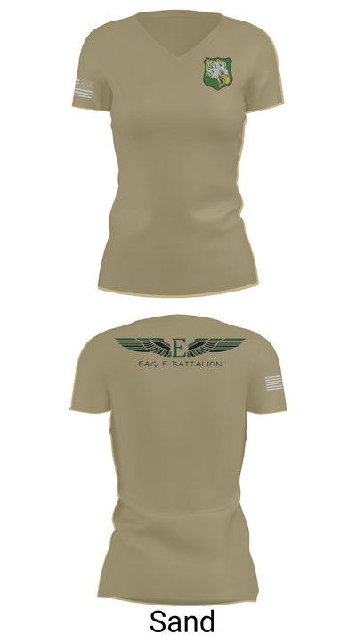 EASTERN MICHIGAN UNIVERSITY ROTC 943753 Women's Short Sleeve V-neck Shirt - 88