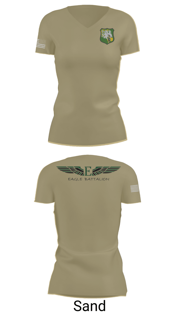 Womens Short Sleeve Vneck Shirt, EASTERN MICHIGAN UNIVERSITY ROTC, Army, Teamtime, Team time, sublimation, custom sports apparel, team uniforms, spirit wear, spiritwear, sports uniforms, custom shirts, team store, custom team store, fundraiser sports, apparel fundraiser