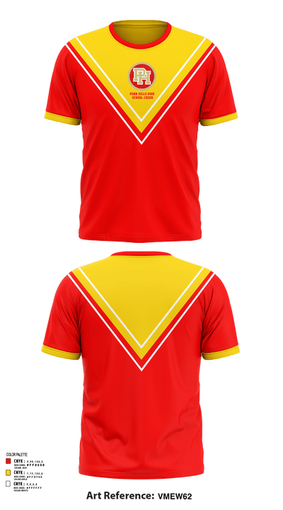 Penn Hills High School Cheer 78103306 Short Sleeve Performance Shirt - 117