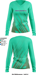 Zero latency VR 95430542 Women's Long Sleeve V-neck Shirt - 1