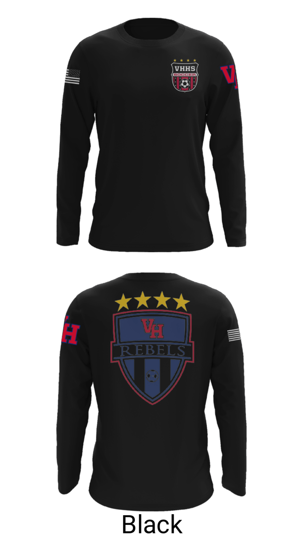 Long Sleeve Performance Shirt, Vestavia Rebels, Men's Soccer, Teamtime, Team time, sublimation, custom sports apparel, team uniforms, spirit wear, spiritwear, sports uniforms, custom shirts, team store, custom team store, fundraiser sports, apparel fundraiser