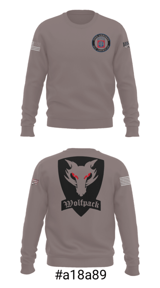 Crew Neck Sweatshirt, 1-82nd CAB, Army, Teamtime, Team time, sublimation, custom sports apparel, team uniforms, spirit wear, spiritwear, sports uniforms, custom shirts, team store, custom team store, fundraiser sports, apparel fundraiser
