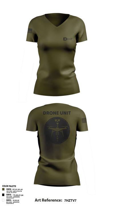 Delta Defense Unit 32292143 Women's Short Sleeve V-neck Shirt - 108