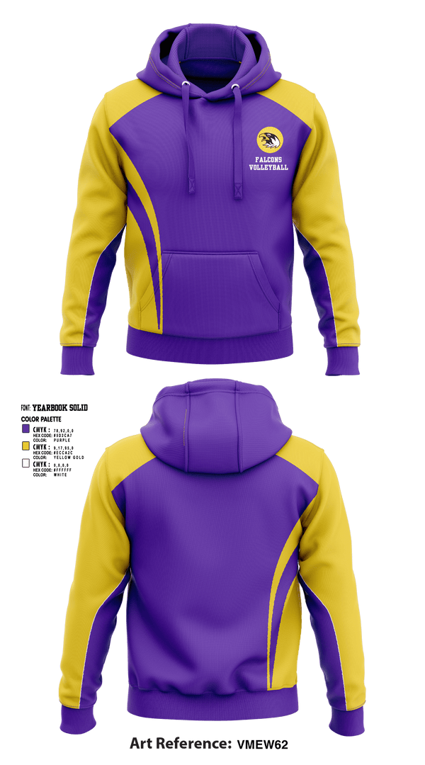 Hoodie, Falcons Volleyball, Women's Volleyball, Teamtime, Team time, sublimation, custom sports apparel, team uniforms, spirit wear, spiritwear, sports uniforms, custom shirts, team store, custom team store, fundraiser sports, apparel fundraiser