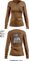 3/2CR Killer Troop 6220684 Women's Long Sleeve V-neck Shirt - 14
