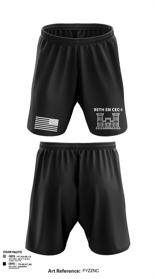 Athletic Shorts With Pockets, 95TH EN, Army, Teamtime, Team time, sublimation, custom sports apparel, team uniforms, spirit wear, spiritwear, sports uniforms, custom shirts, team store, custom team store, fundraiser sports, apparel fundraiser