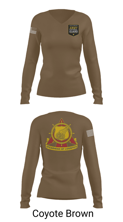 SOUTH CAROLINA ARMY NATIONAL GUARD 14160186 Women's Long Sleeve V-neck Shirt - 16