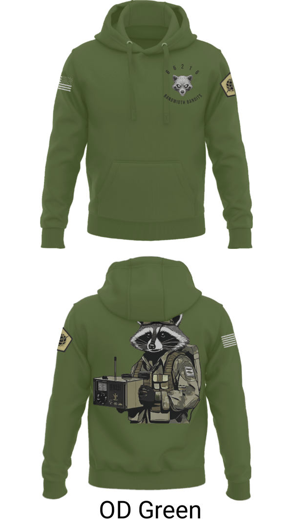 Hoodie, Node 66216 Bandwidth Bandits, Army, Teamtime, Team time, sublimation, custom sports apparel, team uniforms, spirit wear, spiritwear, sports uniforms, custom shirts, team store, custom team store, fundraiser sports, apparel fundraiser