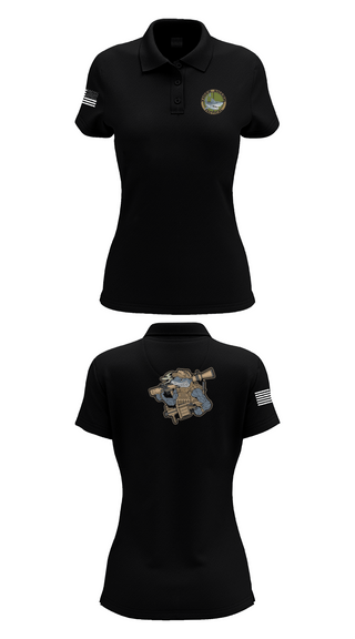Womens Short Sleeve Performance Polo, Wilmington Tiger Shark, Army, Teamtime, Team time, sublimation, custom sports apparel, team uniforms, spirit wear, spiritwear, sports uniforms, custom shirts, team store, custom team store, fundraiser sports, apparel fundraiser