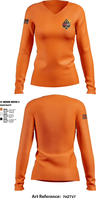 Women's Long Sleeve Vneck Shirt, ECDC, Army, Teamtime, Team time, sublimation, custom sports apparel, team uniforms, spirit wear, spiritwear, sports uniforms, custom shirts, team store, custom team store, fundraiser sports, apparel fundraiser