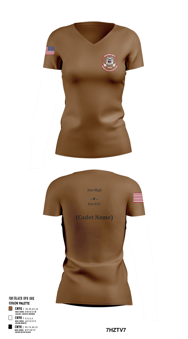 Womens Short Sleeve Vneck Shirt, Detachment 035, Air Force, Teamtime, Team time, sublimation, custom sports apparel, team uniforms, spirit wear, spiritwear, sports uniforms, custom shirts, team store, custom team store, fundraiser sports, apparel fundraiser