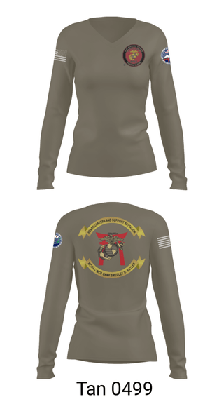 Women's Long Sleeve Vneck Shirt, MCIPAC, Marines, Teamtime, Team time, sublimation, custom sports apparel, team uniforms, spirit wear, spiritwear, sports uniforms, custom shirts, team store, custom team store, fundraiser sports, apparel fundraiser