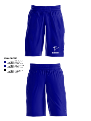 Mens Basketball Shorts, Falcons, Men's Basketball, Teamtime, Team time, sublimation, custom sports apparel, team uniforms, spirit wear, spiritwear, sports uniforms, custom shirts, team store, custom team store, fundraiser sports, apparel fundraiser