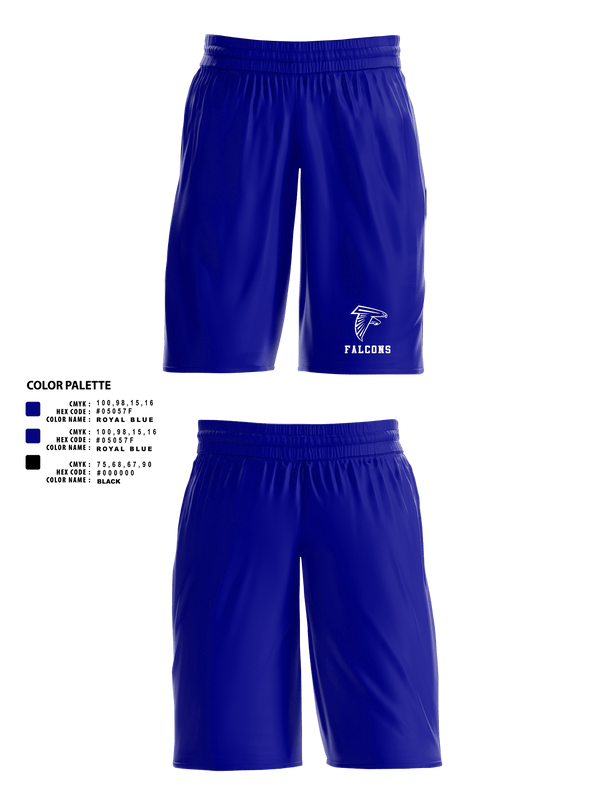 Mens Basketball Shorts, Falcons, Men's Basketball, Teamtime, Team time, sublimation, custom sports apparel, team uniforms, spirit wear, spiritwear, sports uniforms, custom shirts, team store, custom team store, fundraiser sports, apparel fundraiser