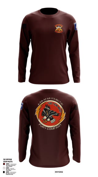 Long Sleeve Performance Shirt, FCO 4-319 AFAR, 173 IBCT(A), Army, Teamtime, Team time, sublimation, custom sports apparel, team uniforms, spirit wear, spiritwear, sports uniforms, custom shirts, team store, custom team store, fundraiser sports, apparel fundraiser