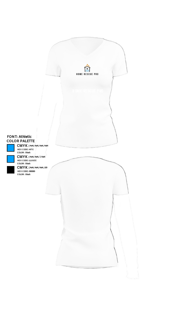 Womens Short Sleeve Vneck Shirt, Home Rescue Pro, , Teamtime, Team time, sublimation, custom sports apparel, team uniforms, spirit wear, spiritwear, sports uniforms, custom shirts, team store, custom team store, fundraiser sports, apparel fundraiser