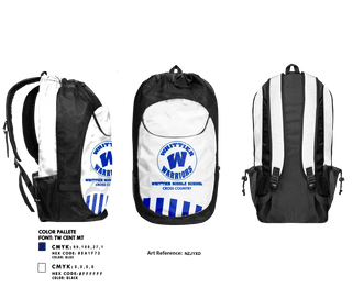 Gear Bag, Whittier Middle School Cross Country, Cross Country, Teamtime, Team time, sublimation, custom sports apparel, team uniforms, spirit wear, spiritwear, sports uniforms, custom shirts, team store, custom team store, fundraiser sports, apparel fundraiser