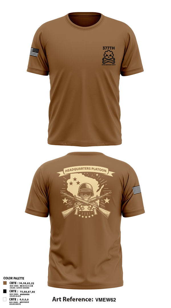 Old School Cotton Feel Shirt, 377th SMC, Army, Teamtime, Team time, sublimation, custom sports apparel, team uniforms, spirit wear, spiritwear, sports uniforms, custom shirts, team store, custom team store, fundraiser sports, apparel fundraiser