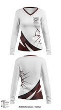 Logan-Rogersville Wildcats 82535935 Women's Long Sleeve V-neck Shirt - 130