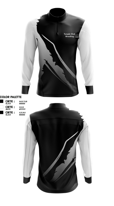 Temple Wrestling Club 35193294 Quarter Zip Jacket - 1