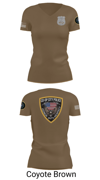 Co-op City Police Department 96634913 Women's Short Sleeve V-neck Shirt - 8