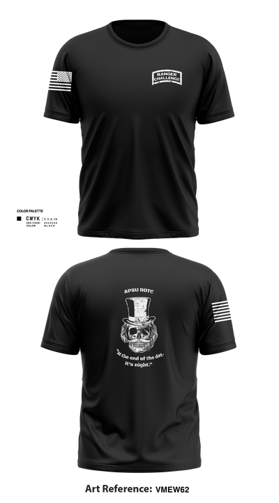APSU RANGER CHALLENGE 6778670 Old School Cotton Feel Shirt - 3