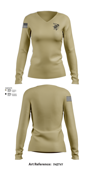 Marine Unit 18917131 Women's Long Sleeve V-neck Shirt - 4