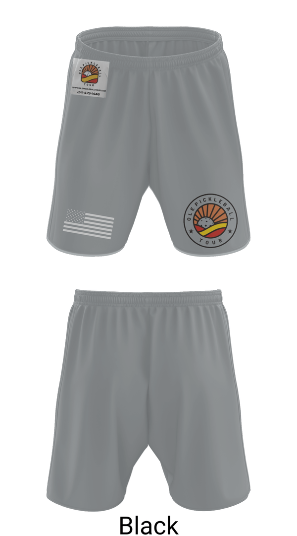 Athletic Shorts With Pockets, Ole Pickleball Tour, , Teamtime, Team time, sublimation, custom sports apparel, team uniforms, spirit wear, spiritwear, sports uniforms, custom shirts, team store, custom team store, fundraiser sports, apparel fundraiser