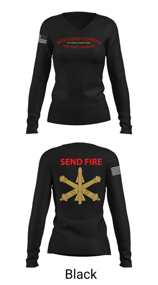Womens Long Sleeve Vneck Shirt, Task Force Defender, , Teamtime, Team time, sublimation, custom sports apparel, team uniforms, spirit wear, spiritwear, sports uniforms, custom shirts, team store, custom team store, fundraiser sports, apparel fundraiser