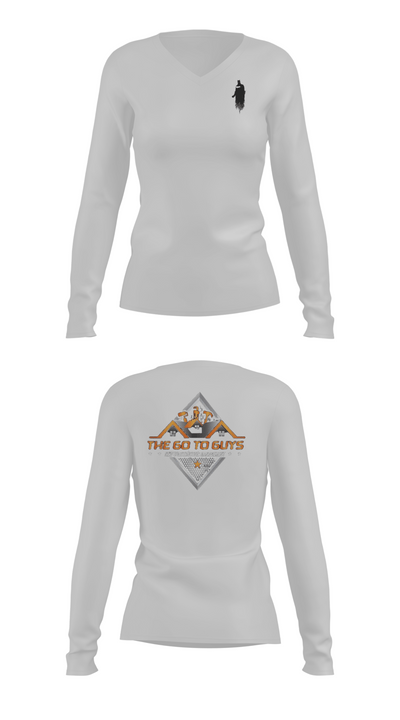 The Go Too Guy LLC 2092883 Women's Long Sleeve V-neck Shirt -1 16