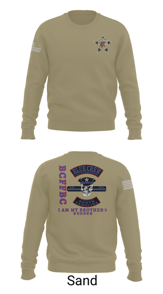 Crew Neck Sweatshirt, Bluecrew law enforcement motorcycle club, , Teamtime, Team time, sublimation, custom sports apparel, team uniforms, spirit wear, spiritwear, sports uniforms, custom shirts, team store, custom team store, fundraiser sports, apparel fundraiser