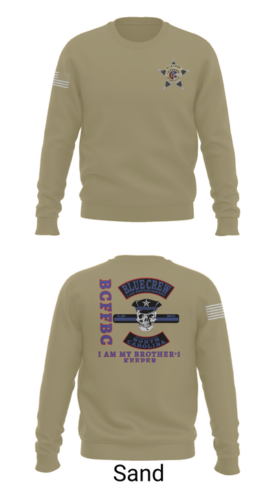 Bluecrew law enforcement motorcycle club 56909917 Crew Neck Sweatshirt - 81