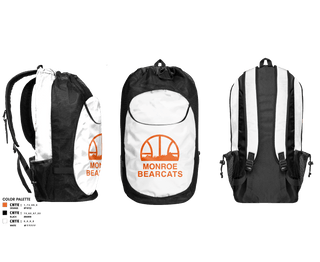 Gear Bag, Monroe High School Basketball, Women's Basketball, Teamtime, Team time, sublimation, custom sports apparel, team uniforms, spirit wear, spiritwear, sports uniforms, custom shirts, team store, custom team store, fundraiser sports, apparel fundraiser
